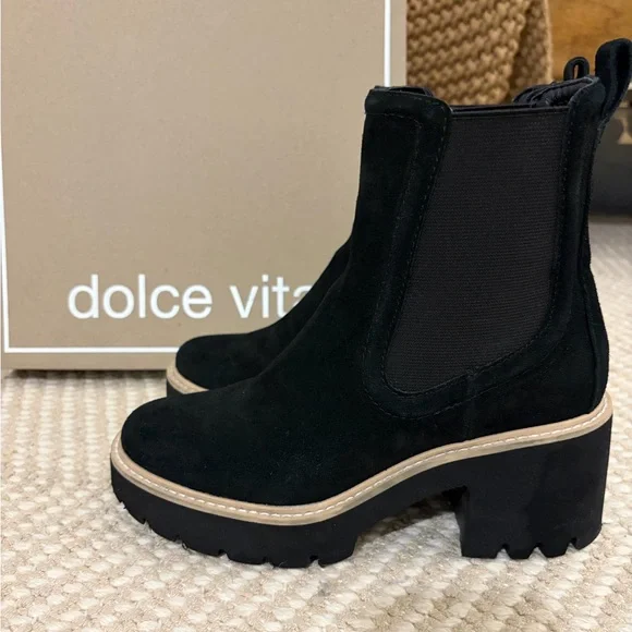 Dolce Vita Black Suede Hawk Bootie - Picture 1 of 5